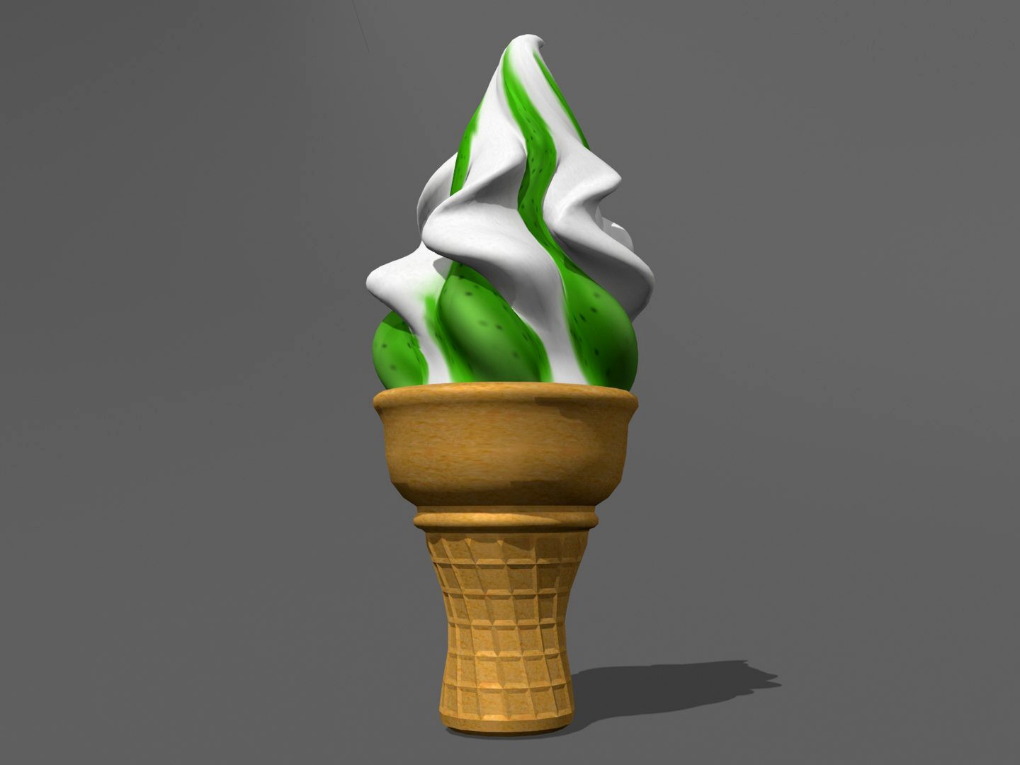 Icecream Cone 3 with kiwi jam