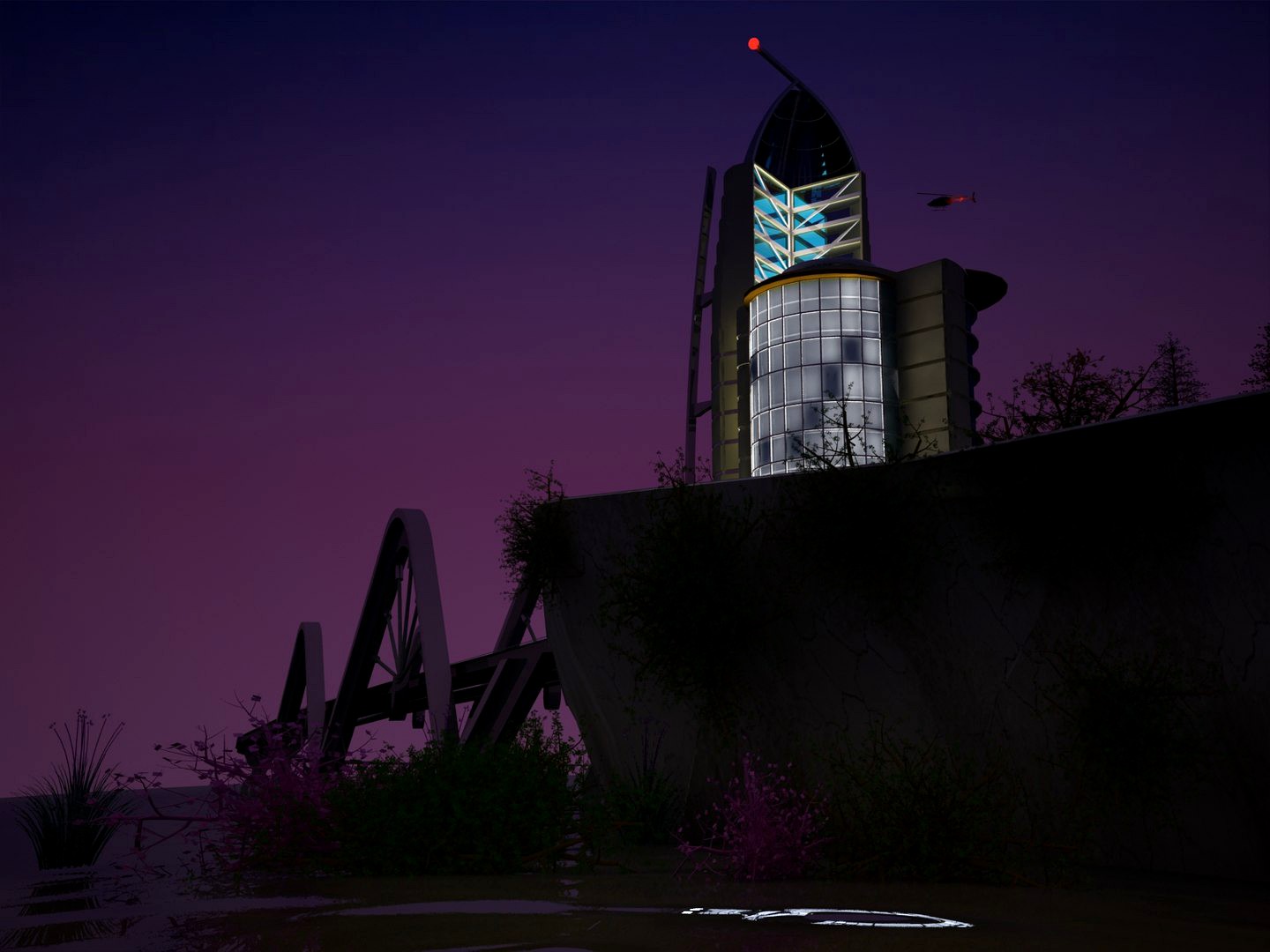 Photorealistic Skyscraper Scene