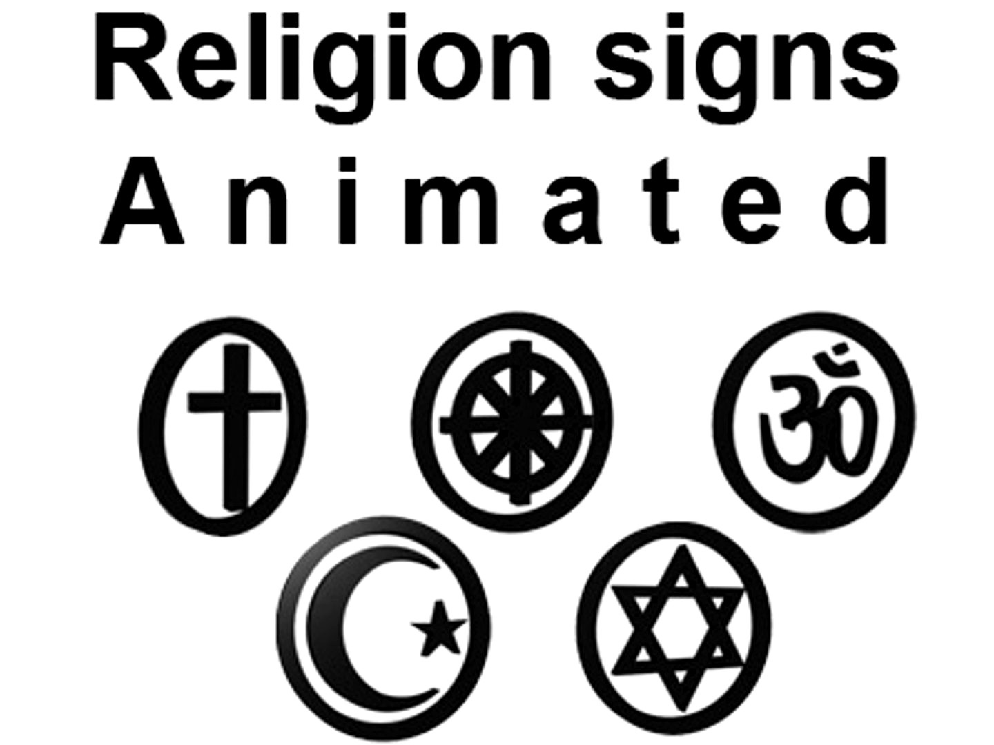 Religion signs animated