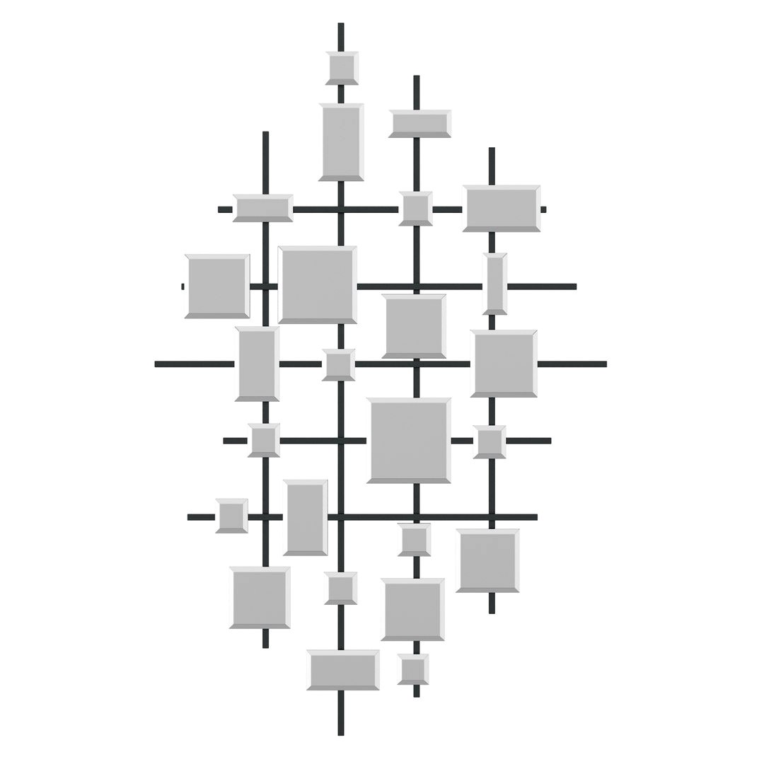 Dot Abstract Metal Accent Mirror