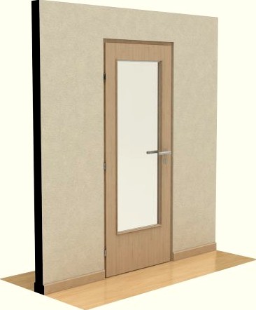 Wooden door d12 3D Model