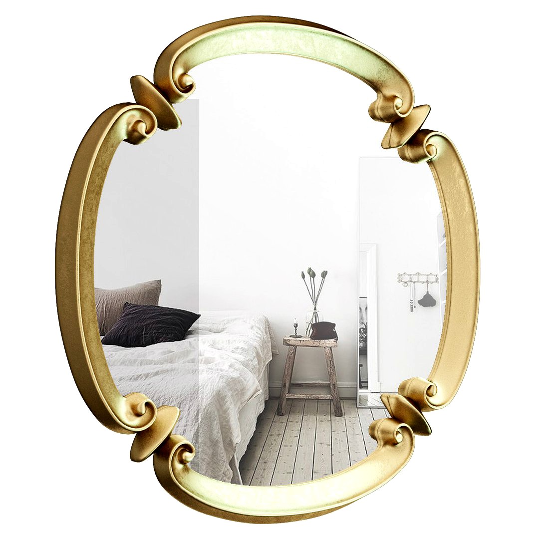 Contemporary Meadow Wall Mirror - Round Shape ATGD5526