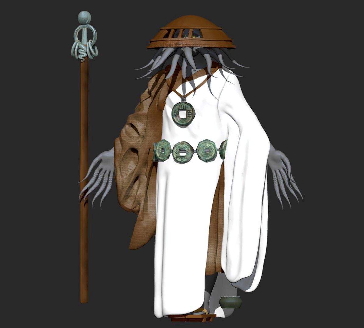Monk Squid Character - ZTL