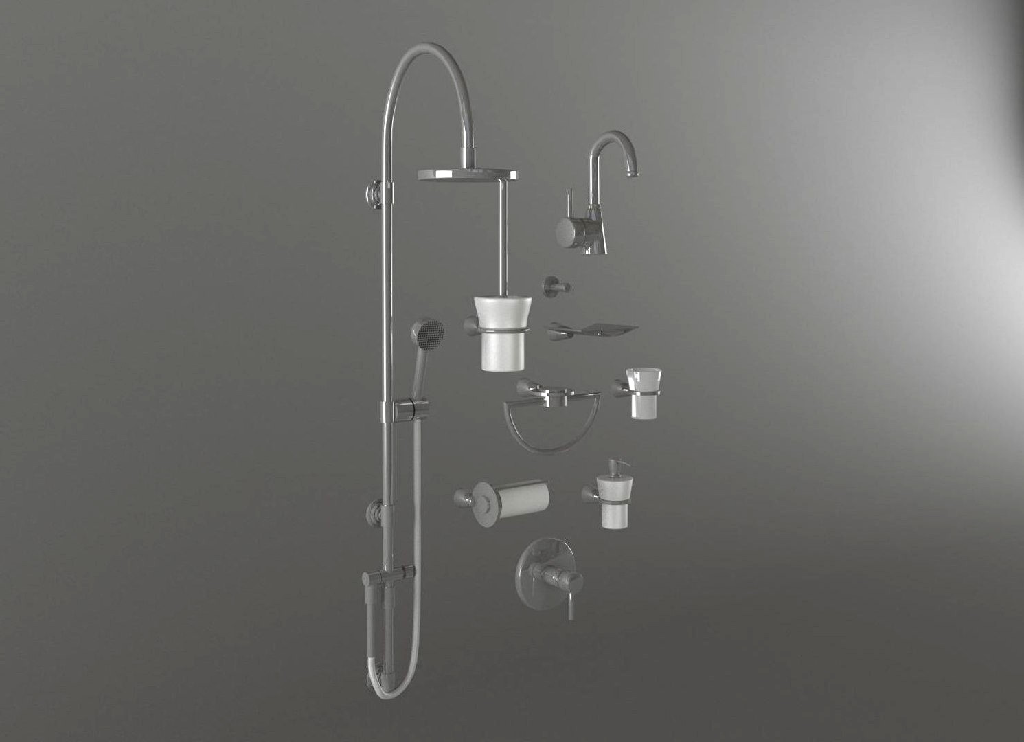 shower faucet and shower accessories