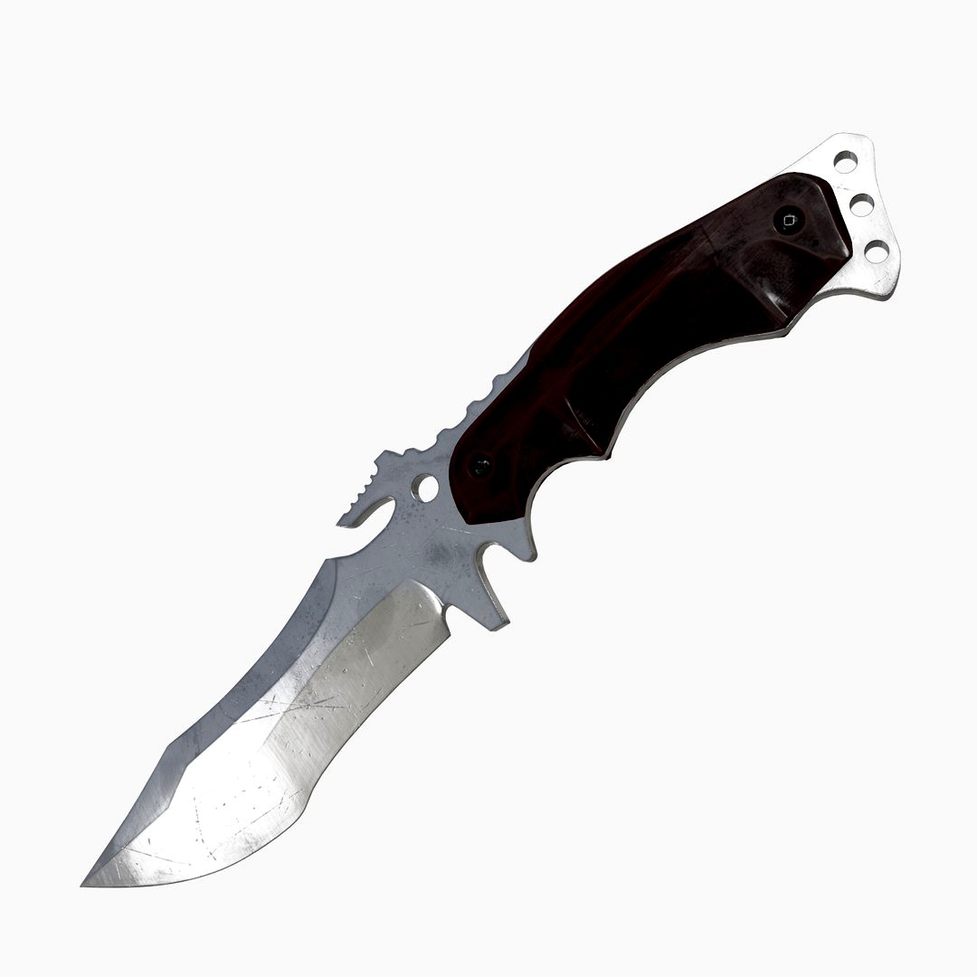 Hunting knife low poly