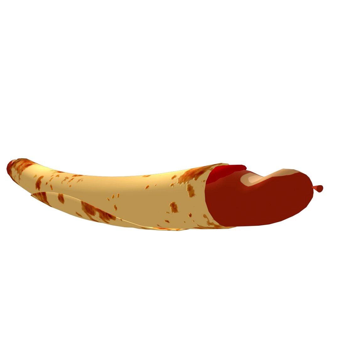 Hot dog in flatbread