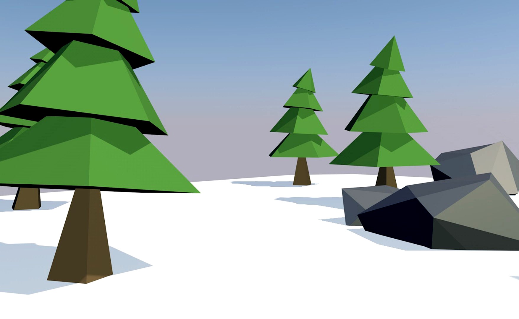 Low polygon tree