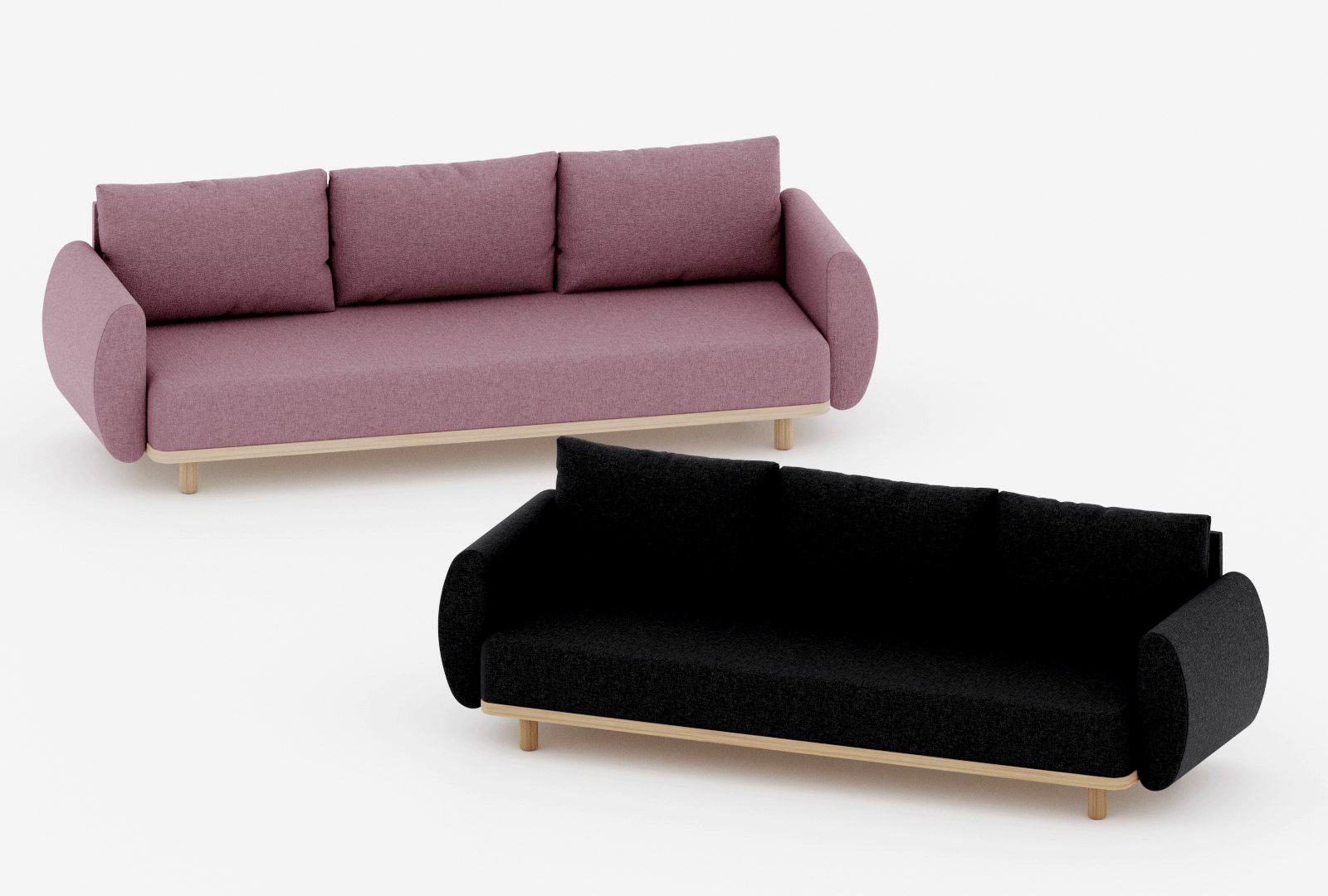 Couch Pink  Graphite