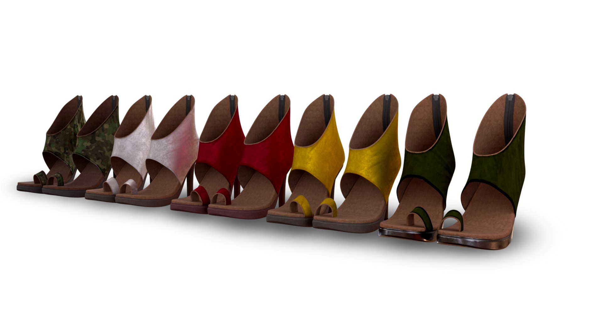 Summer boots high heals with different materials