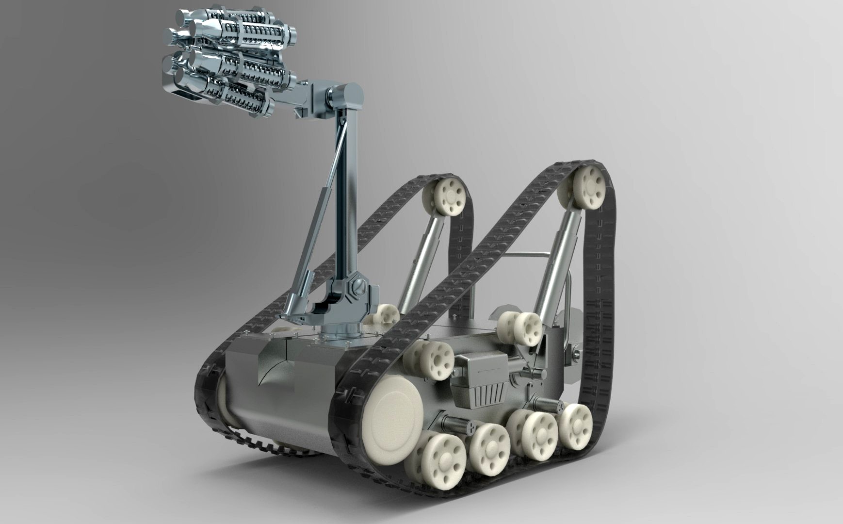 Military robot with track