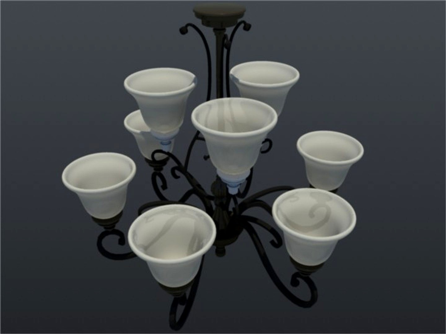 Nine Light UF Traditional Chandelier