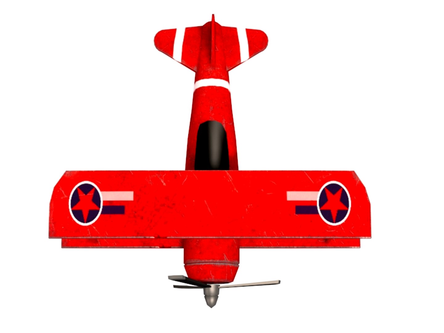 Biplane Game Ready 3d Model