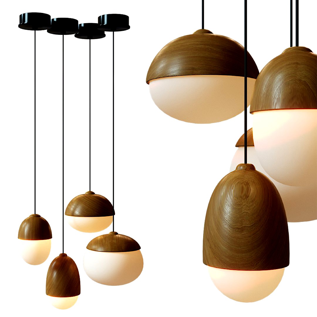 Modern Nodic Wood Acrylic Pendant Lamp Suspension Light Lighting Fixture DIY