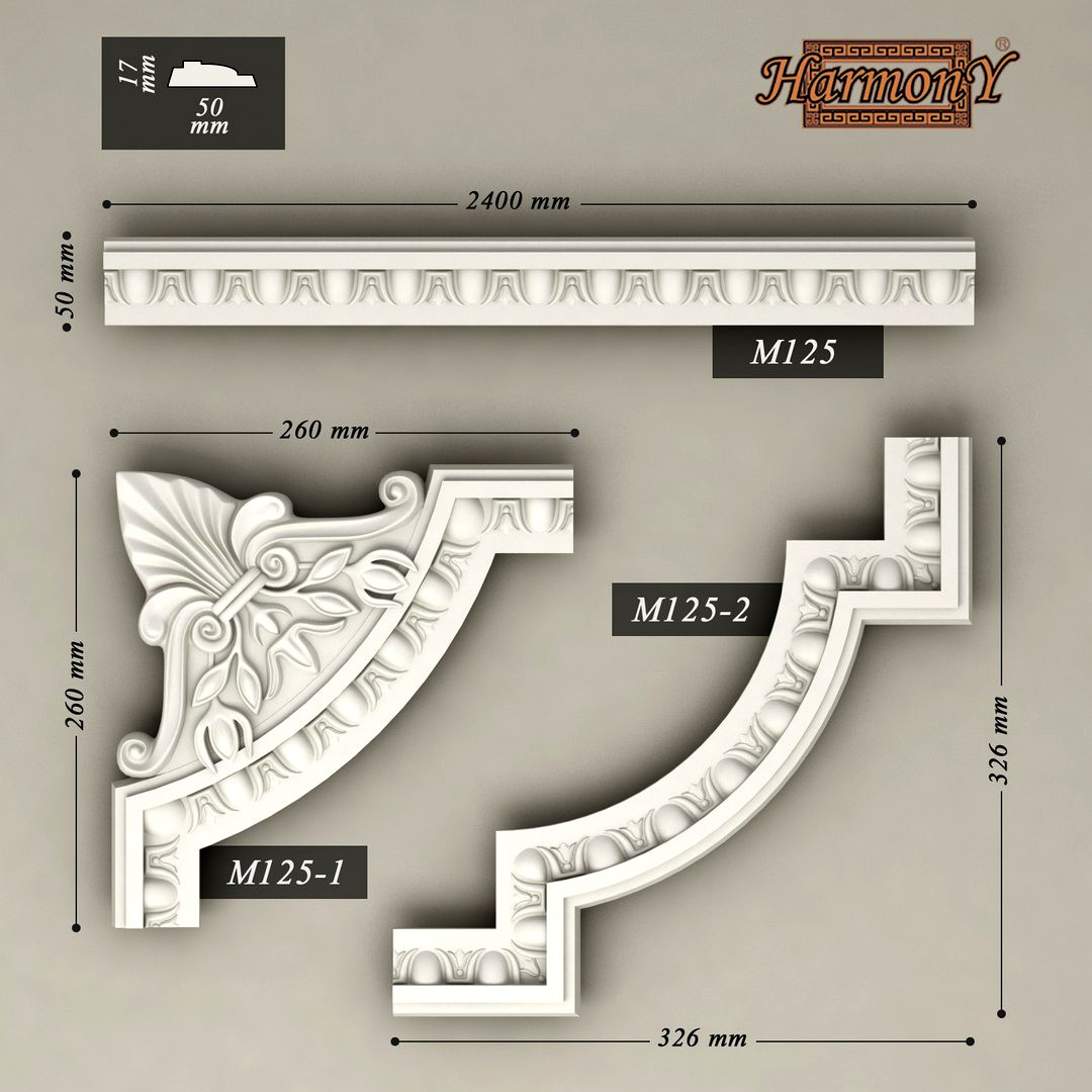 Molding with corner elements Harmony