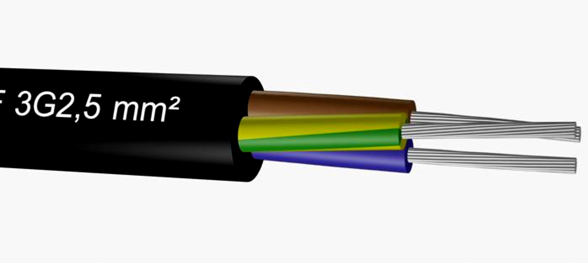 HO5RR-F   NEN RMrL 300-500 V 3G2,5 mm2 .max