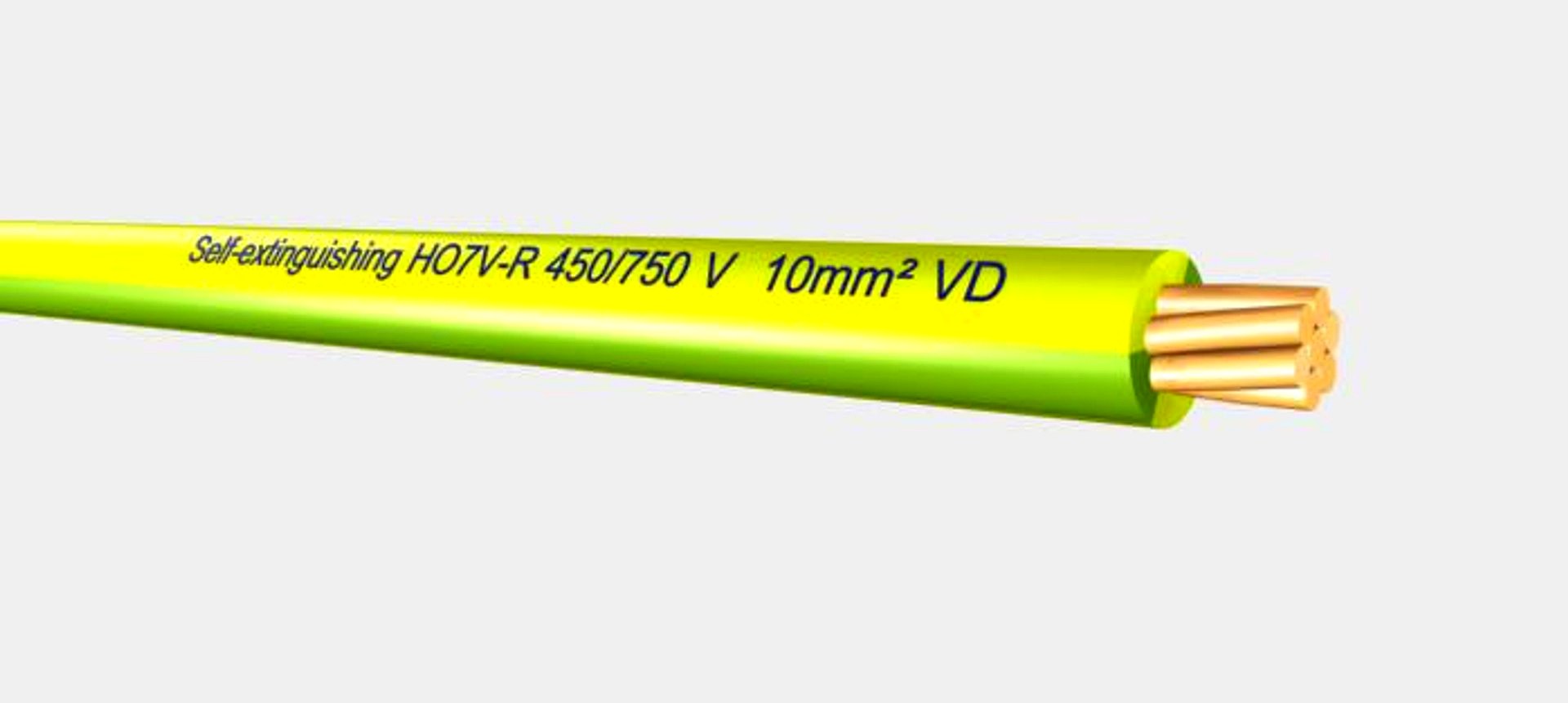VD - H07V-R 10 mm2 HAR  yellow green.max