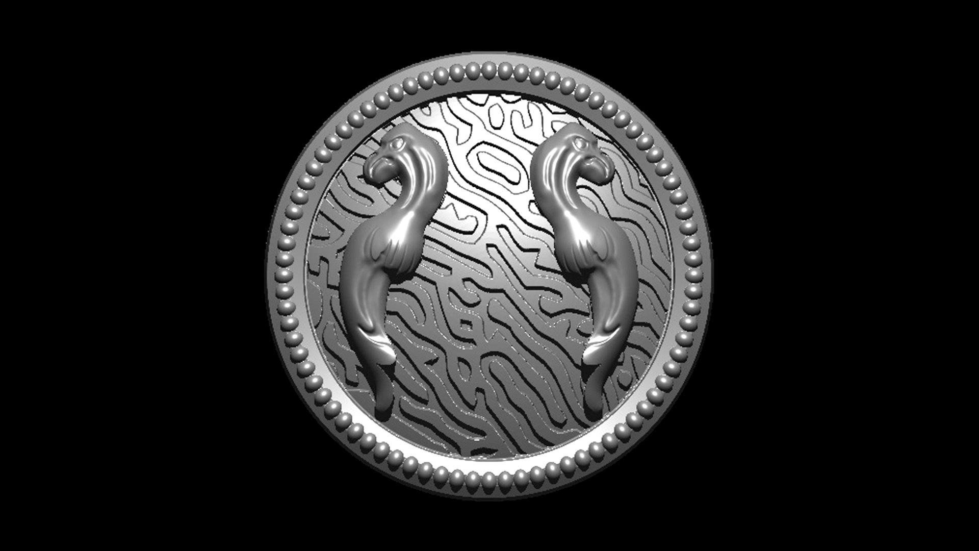 Eagle Relief Wth Lines Pattern
