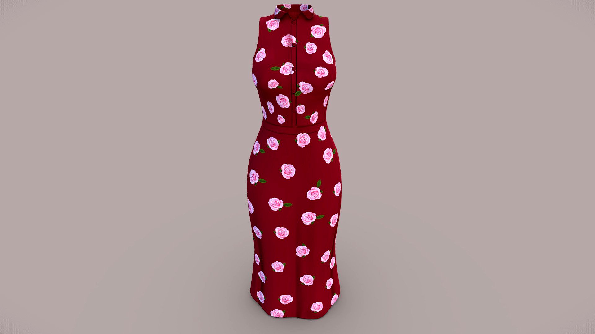 Female Floral Sleevless Summer Dress