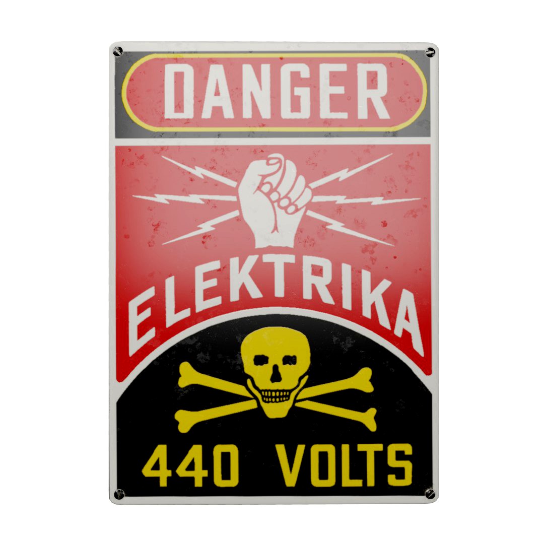 Antique Electric Danger Sign 02