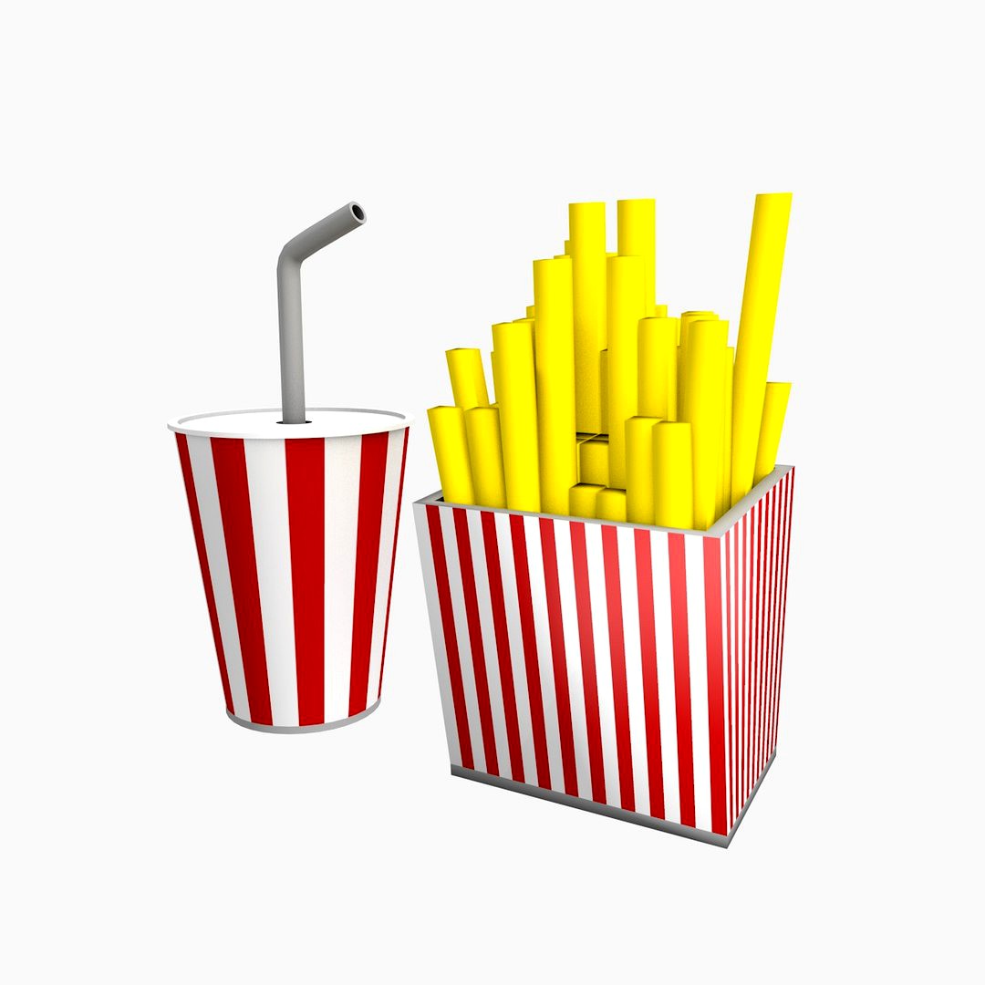 Fast Food Set - French Fries and Drink