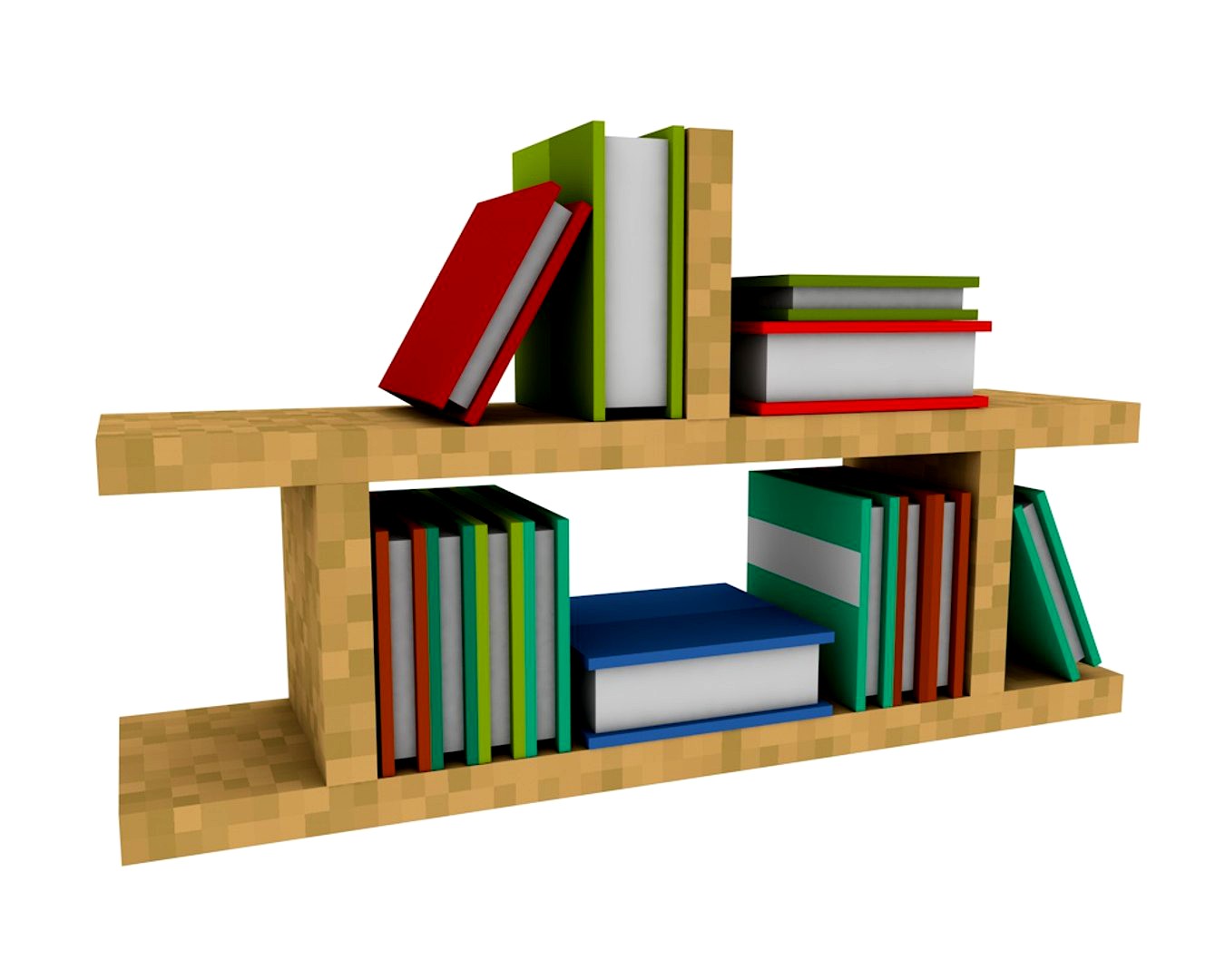 Books on a bookshelf Minecraft