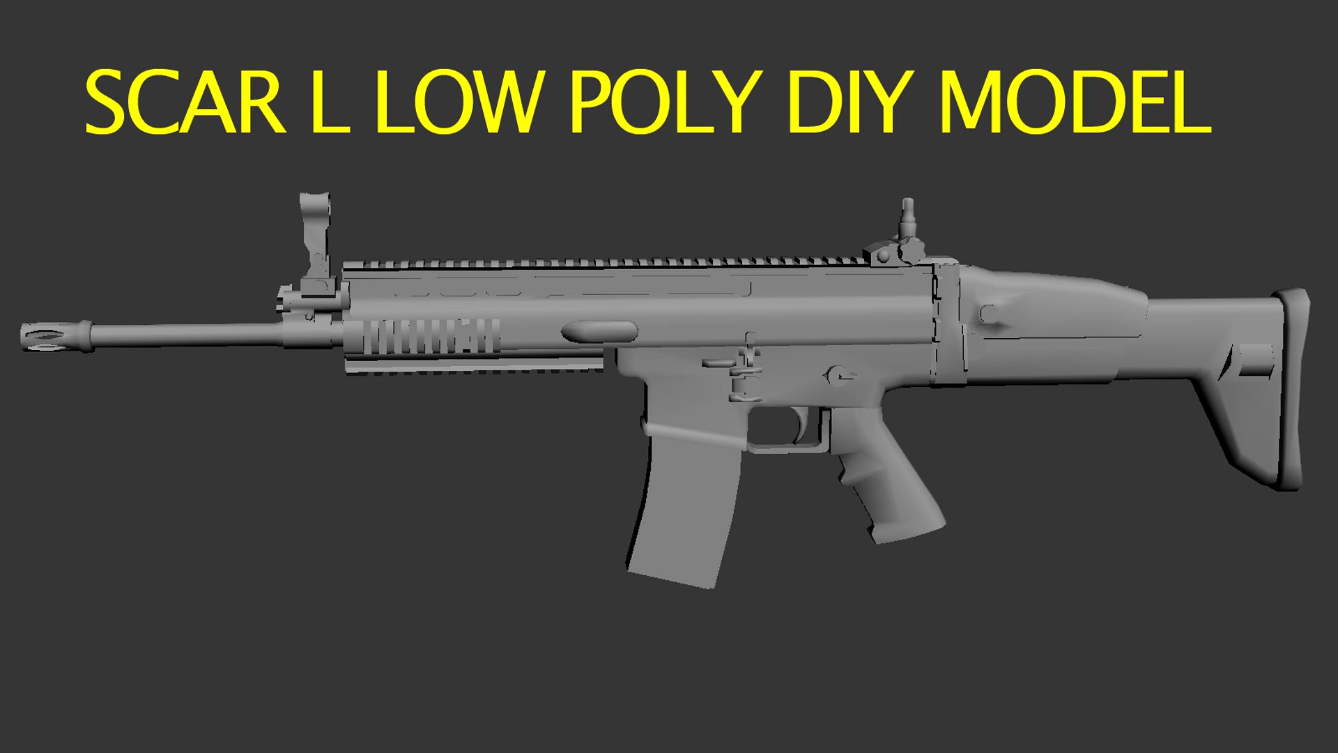 SCAR L low poly DIY