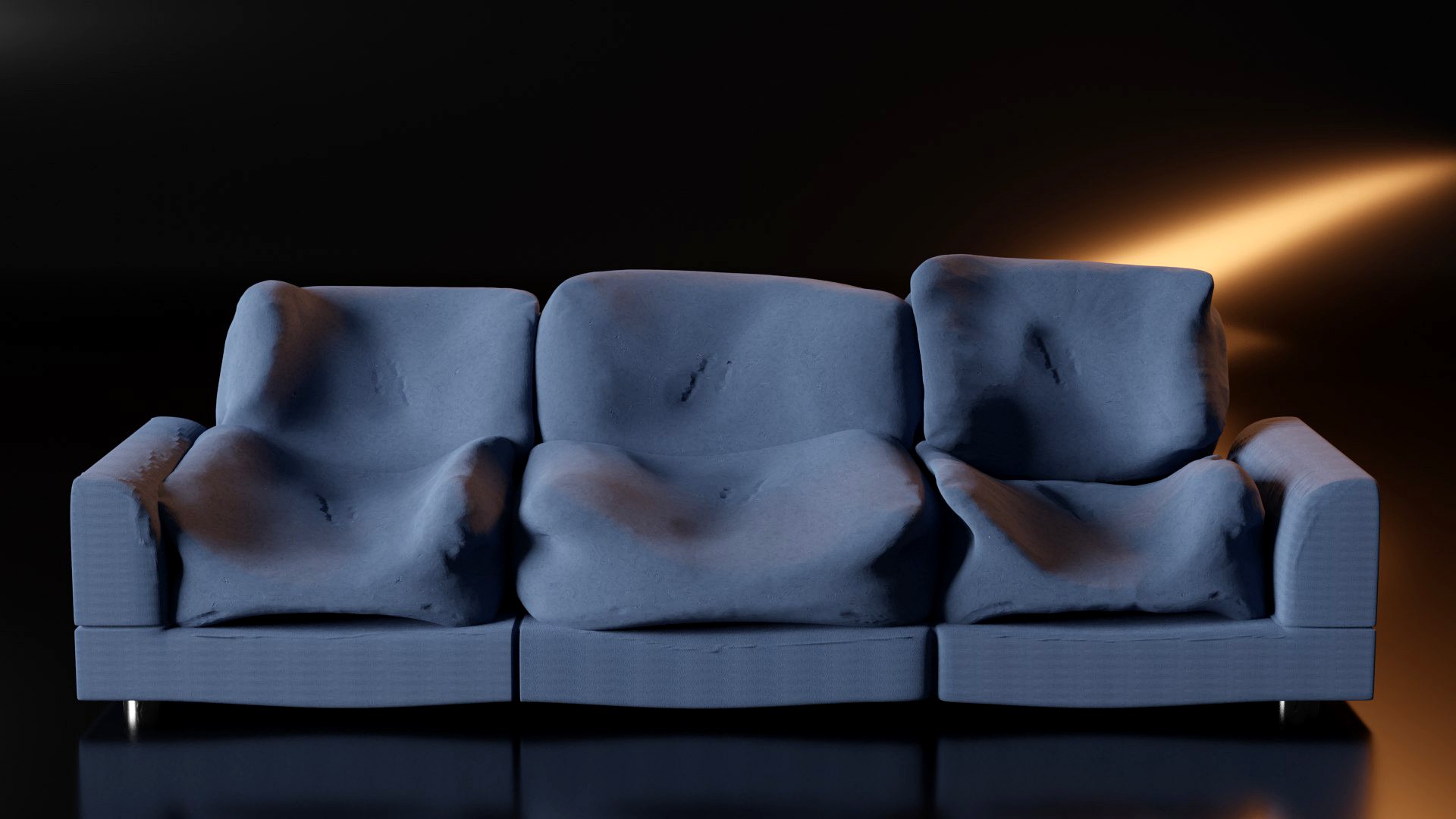 Mid-High poly couch