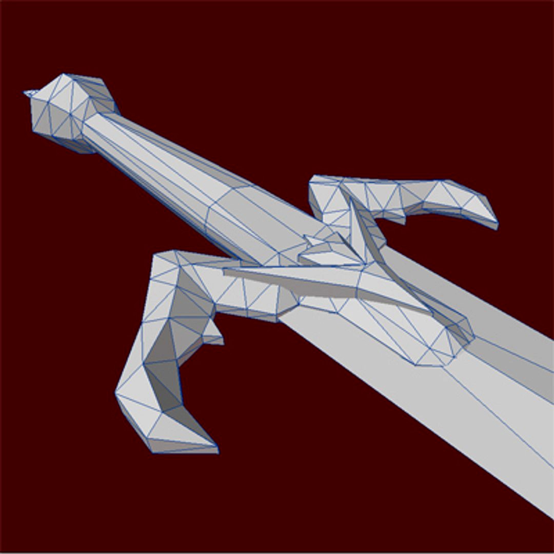 force edge sword_lowpoly_textured