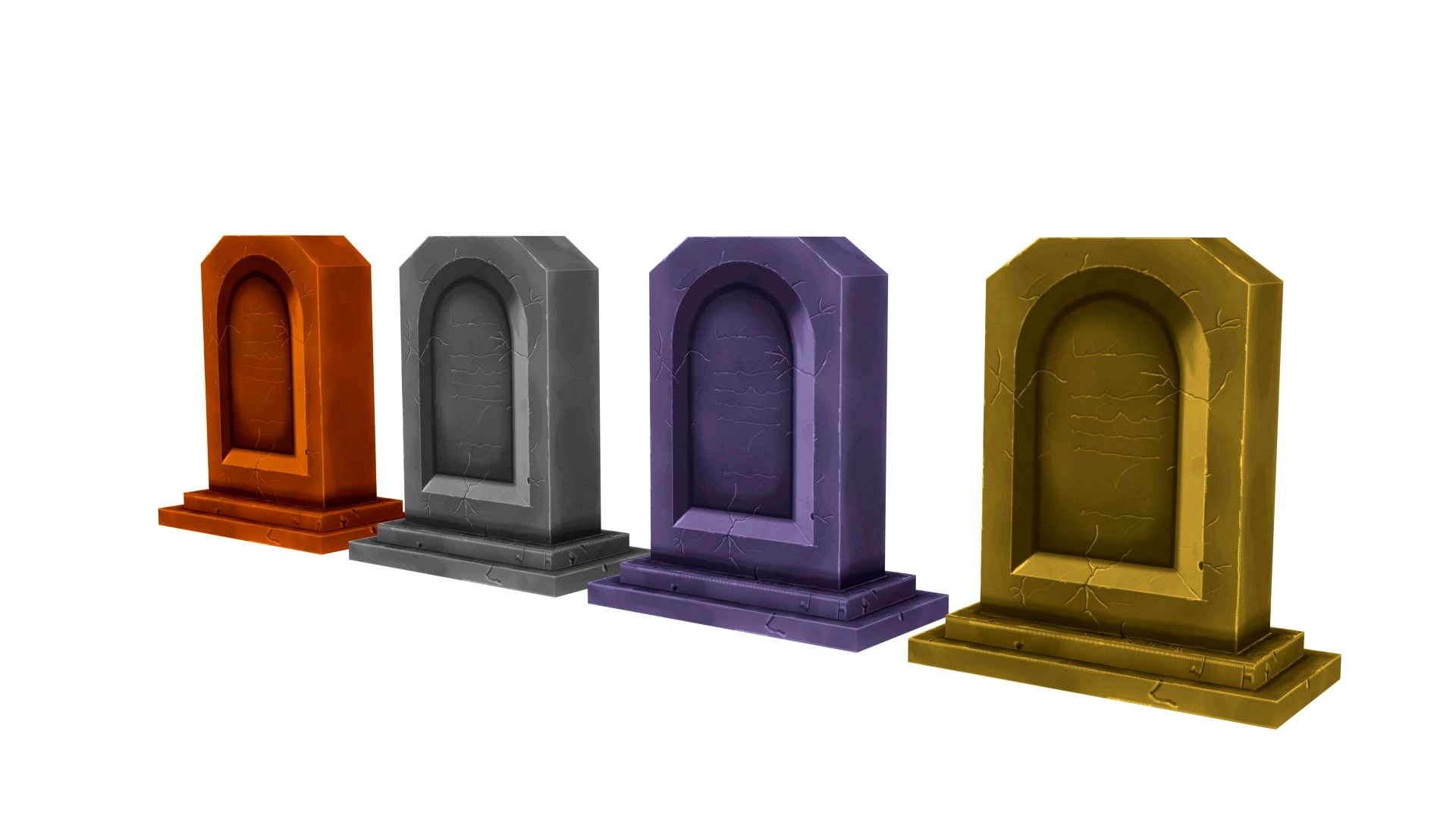 Tombstone with Handpainted Textures - Warcraft Style