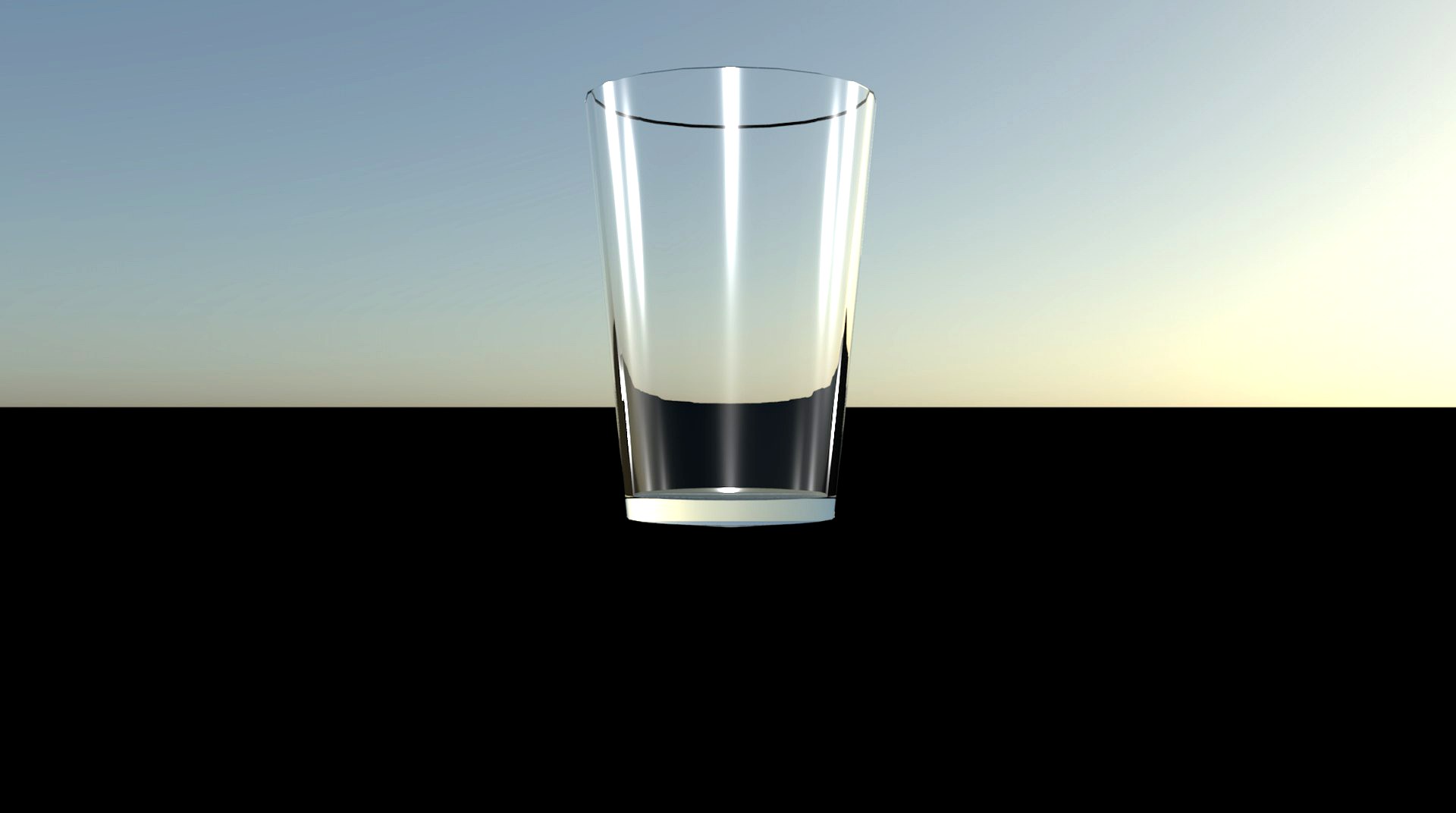 Clear glass cup