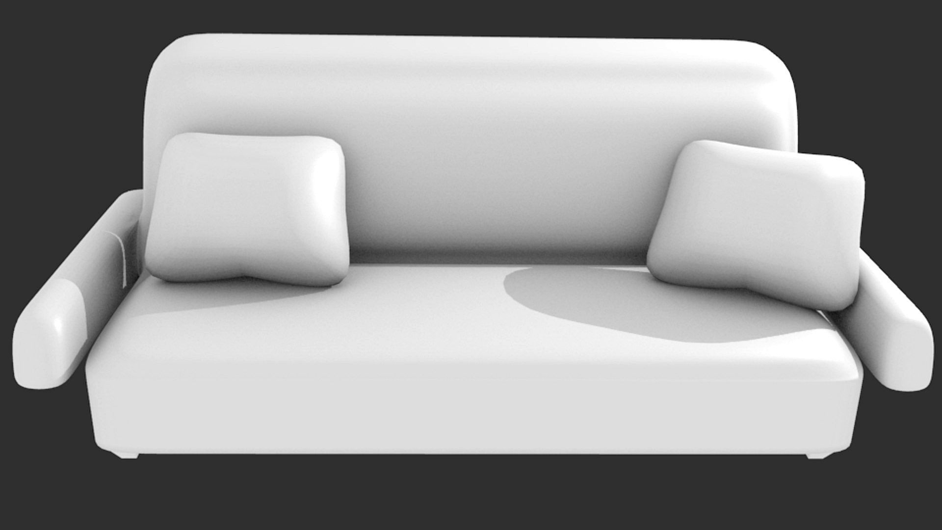 Couch with pillows non textured