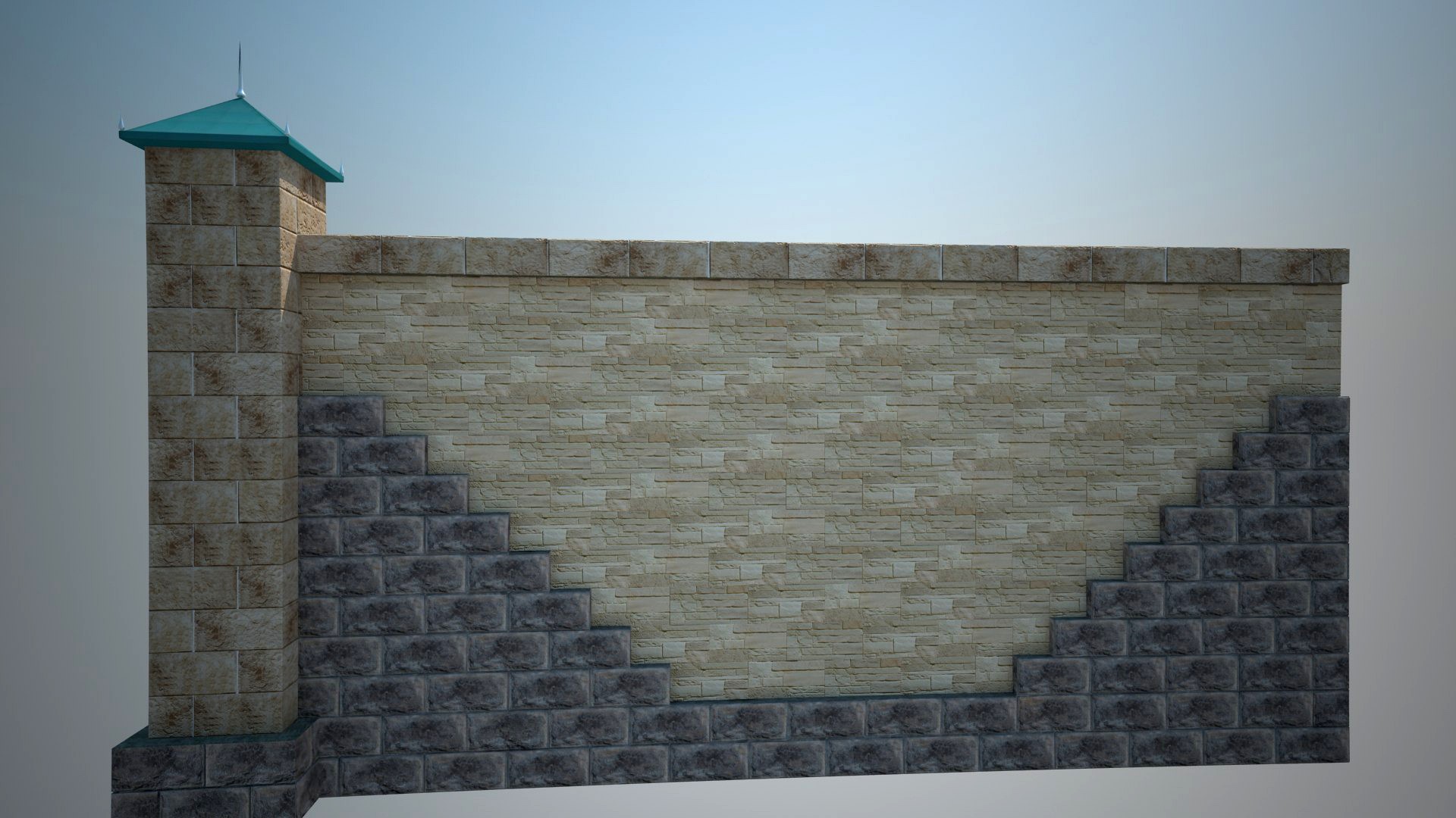 Model of section of ornamental fence estate