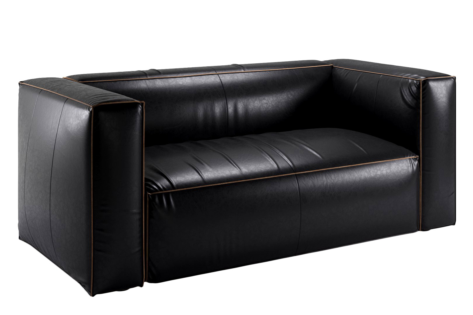 Photorealistic double leather sofa Nolita