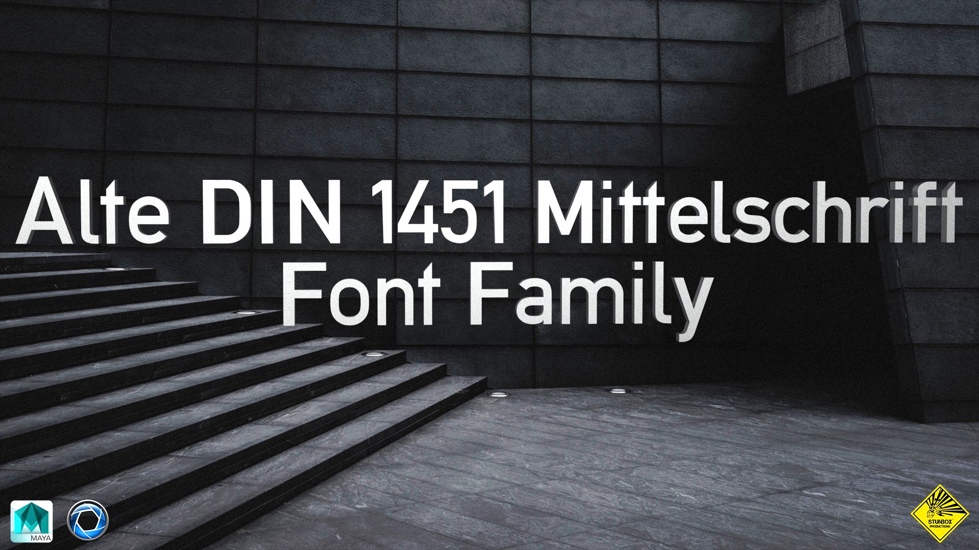 Alte Din 1451 Mittelschrift 3D Model Font Pack 3D model