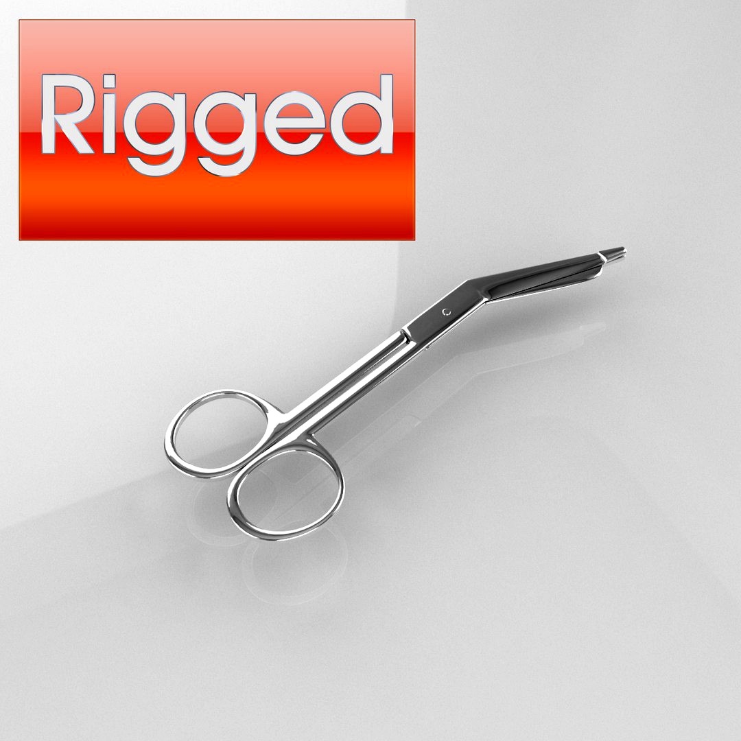 Rigged Surgical Scissor 03