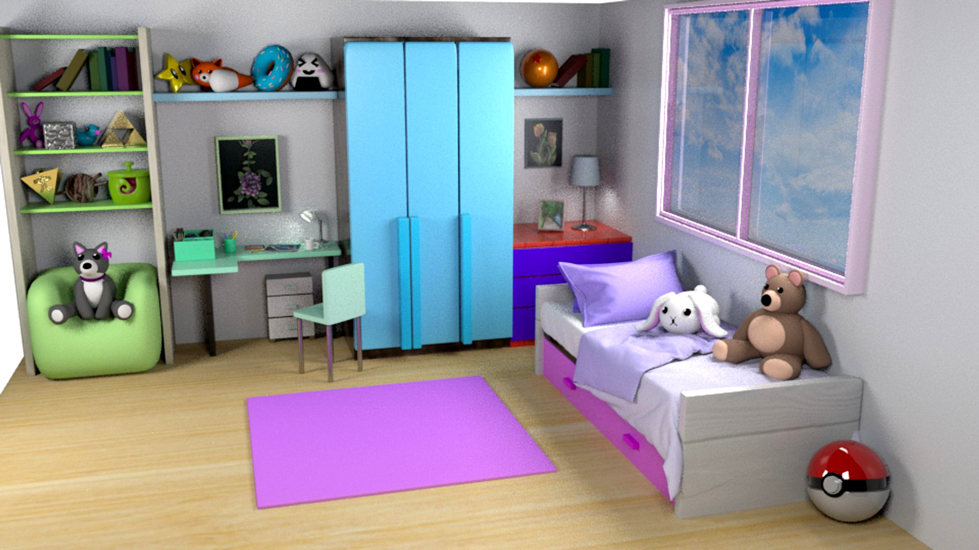 Colorful Kids Bedroom