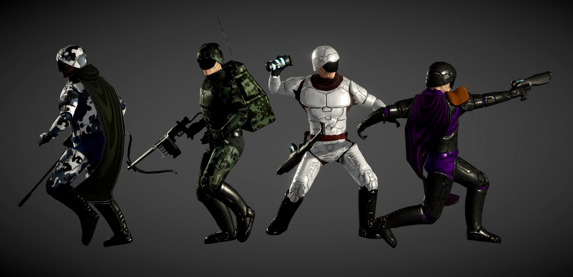 Sci-Fi Infantry Characters