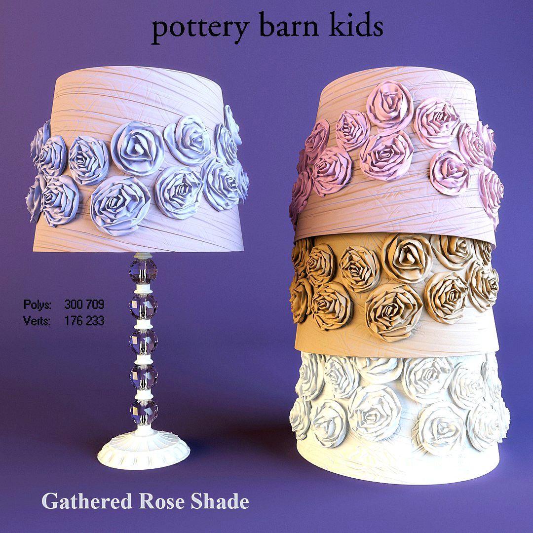 Table lamp Gathered Rose Shade Pottery barn