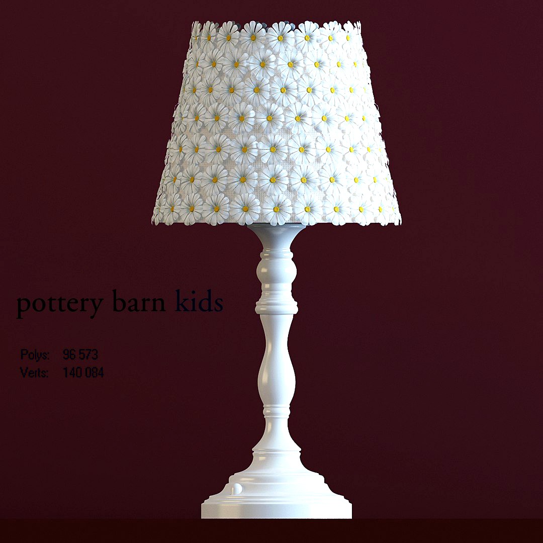 Lampshade with daisies Pottery barn kids