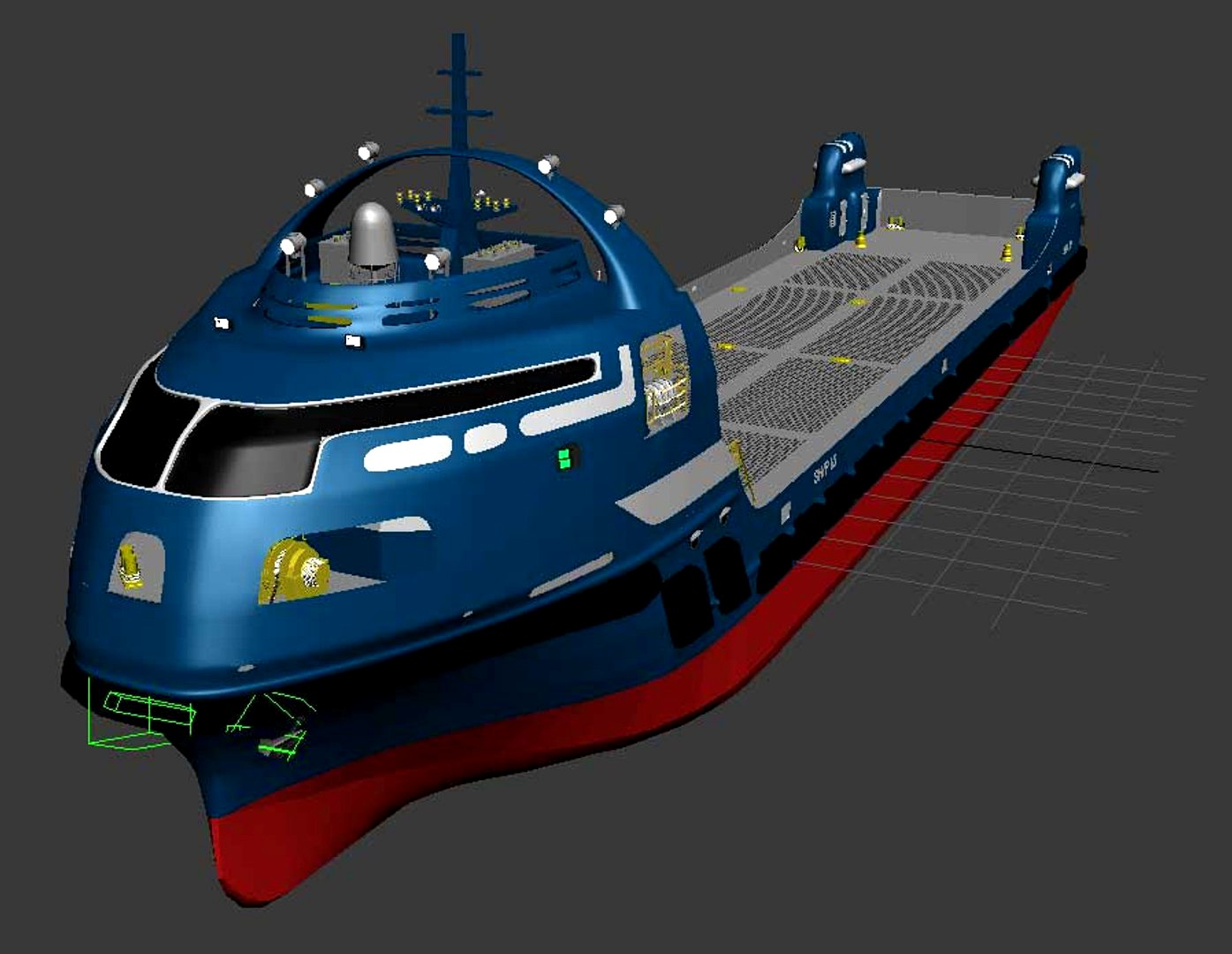 futuristic cargo ship