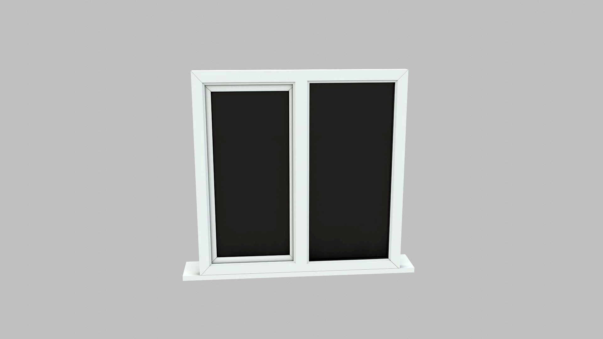 Plastic windows with tinted glass white