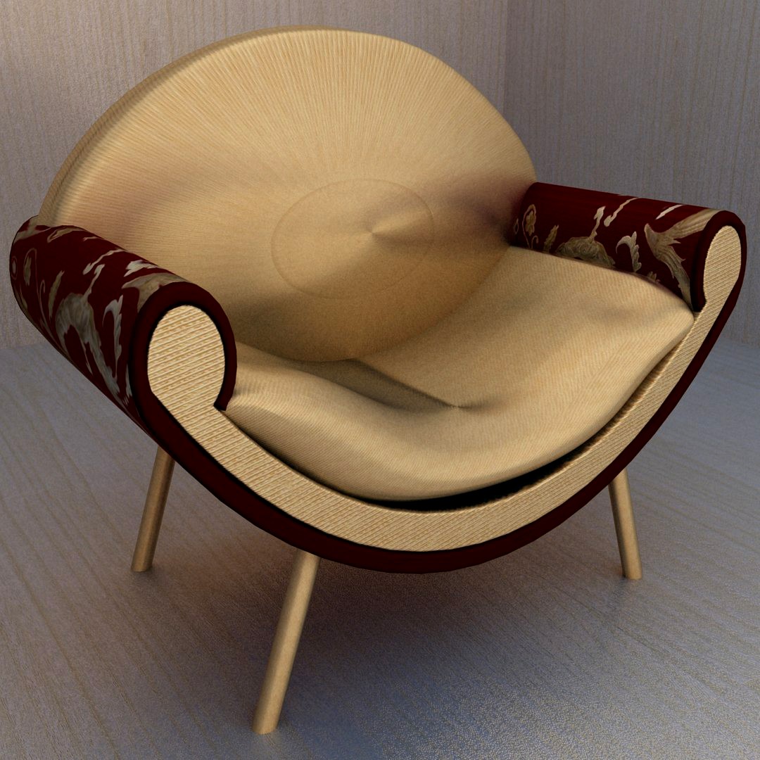 furniture armchair 3 gold