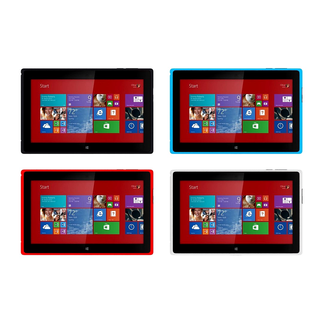 Nokia Lumia 2520 Black,Cyan,Red and White