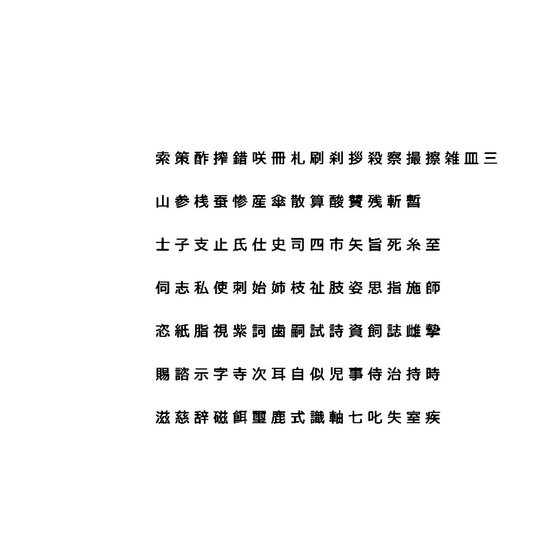 Chinese Meiryo font set8 CG CAD data