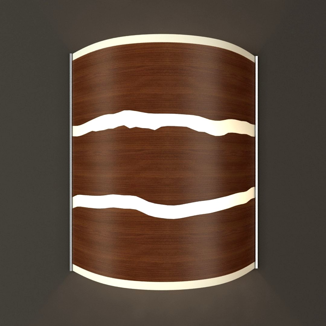 HUDSON WIDE WALNUT STRIP SCONCE