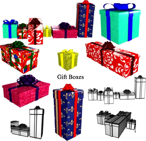 GiftBoxes 3D Model