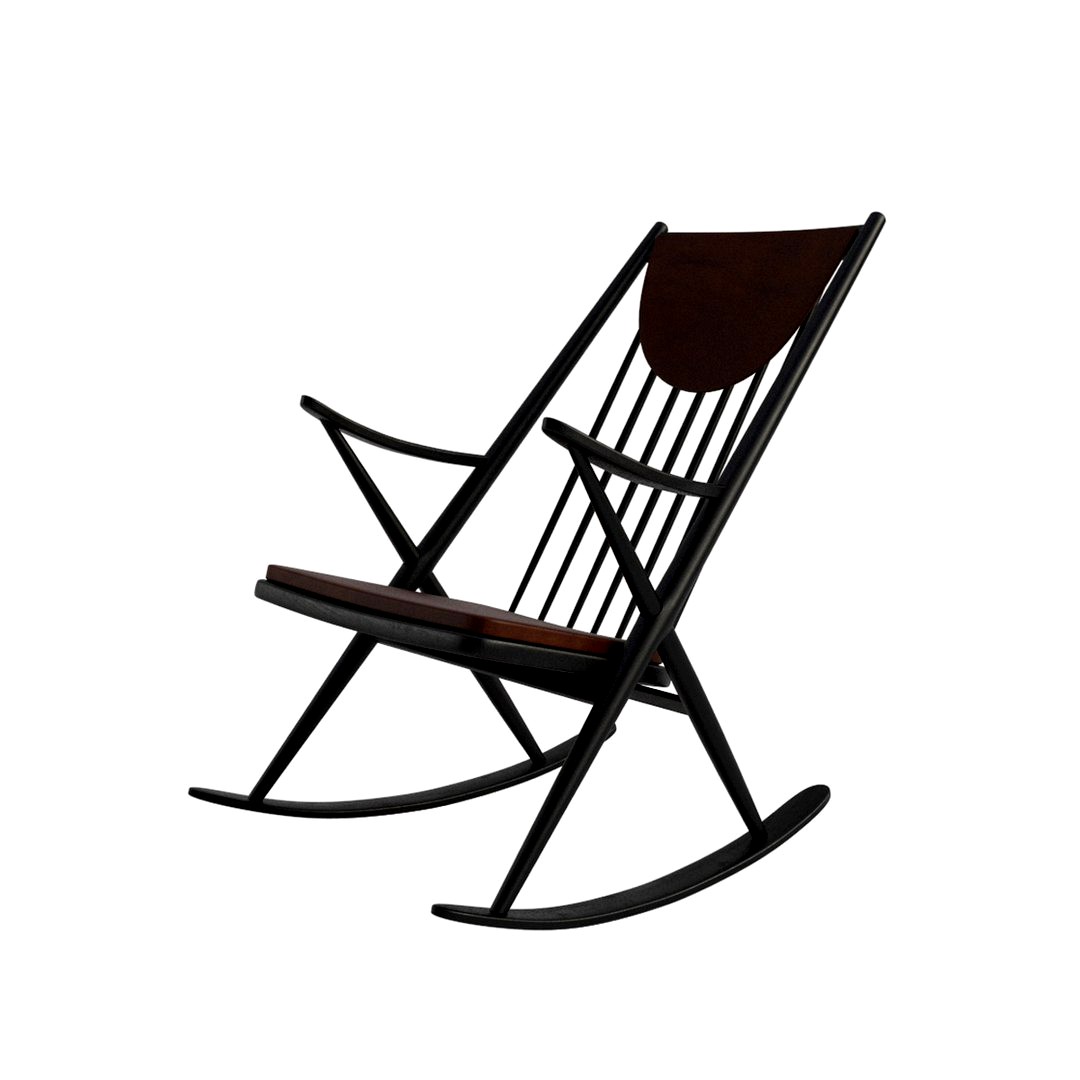 Midcentury Sculpted Rocking Chair