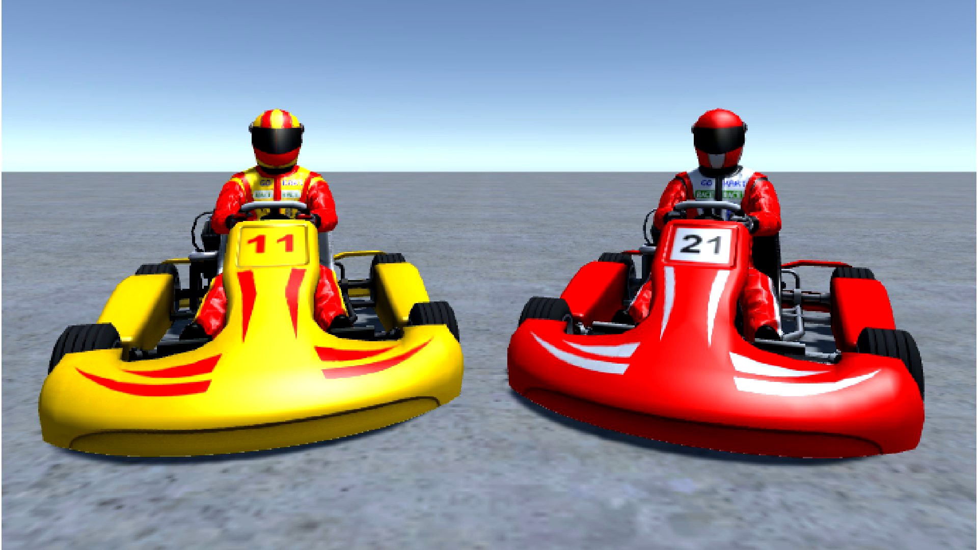 2 Low Poly Karts With Player Pack 5