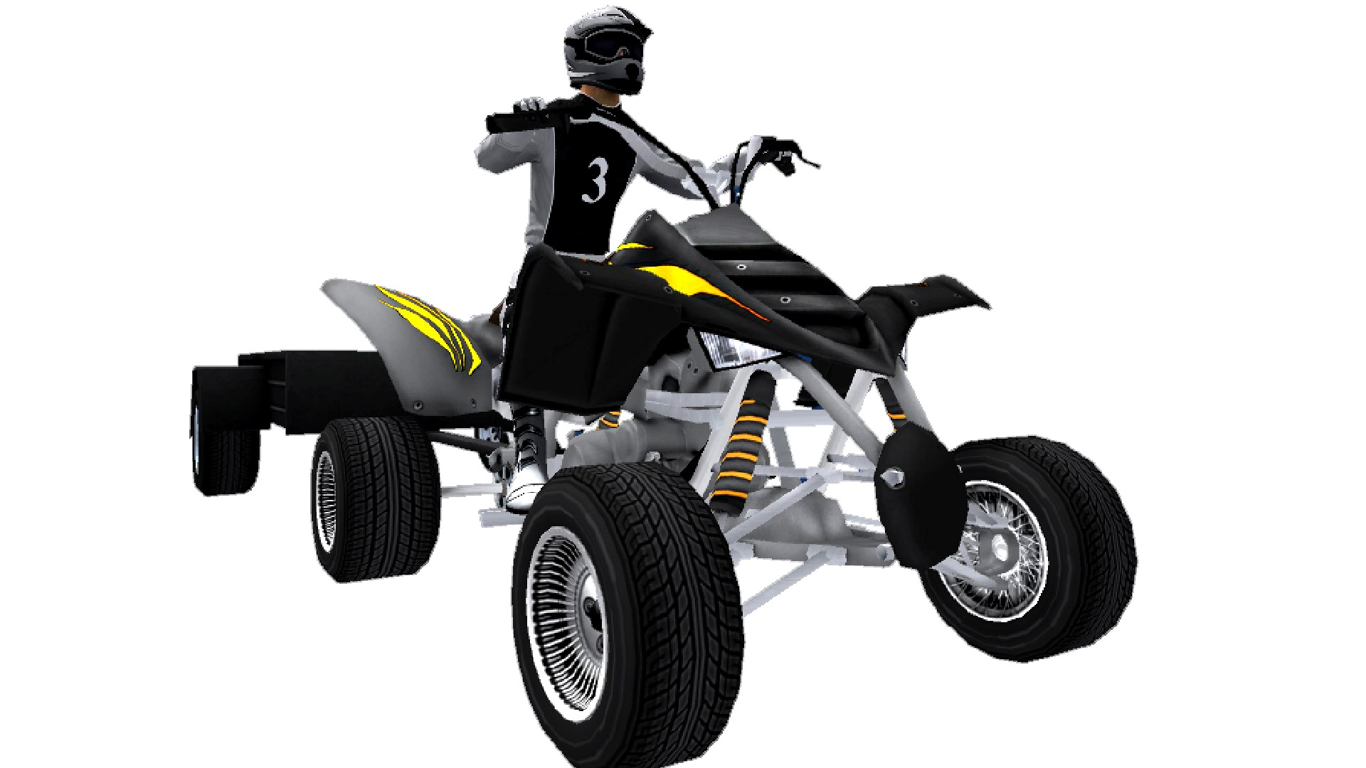 Low Poly Quad Bike With Player  Trailer 3