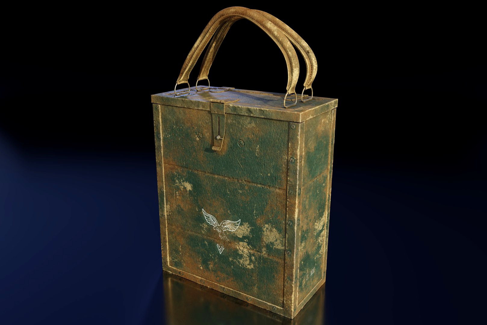 German WWII Breda MG-8mm Ammo Box (Low Poly)